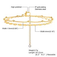 Estilo IG Estilo Simple Estrella Forma De Corazón Acero Inoxidable 201 Cascarón Circón Pulsera Al Mayoreo sku image 1