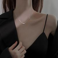Simple Style Korean Style Geometric Copper Inlay Zircon Necklace main image 5