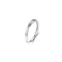 Einfacher Stil Pendeln Geometrisch Sterling Silber Offener Ring sku image 2