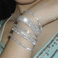 Wholesale Jewelry Elegant Lady Modern Style Geometric Alloy Zircon Plating Inlay Bangle main image 4