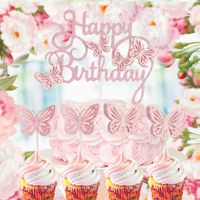 Birthday Butterfly Paper Party Cake Decorating Supplies main image 6