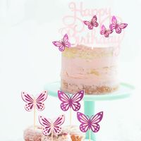 Birthday Butterfly Paper Party Cake Decorating Supplies main image 3