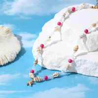 Beach Starfish Conch Alloy Turquoise Glass Beaded Women's Bracelets sku image 5