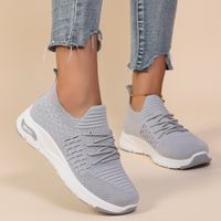 Women's Casual Sports Solid Color Round Toe Sports Shoes sku image 1
