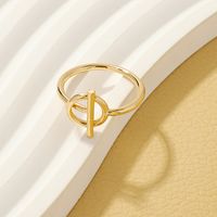 Wholesale Jewelry Simple Style Geometric Alloy Toggle Plating Rings sku image 1
