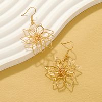 1 Pair Glam Flower Plating Alloy Drop Earrings main image 8