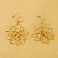 1 Pair Glam Flower Plating Alloy Drop Earrings main image 1