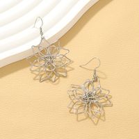 1 Pair Glam Flower Plating Alloy Drop Earrings main image 5