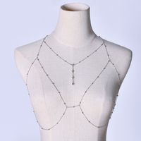 Modern Style Solid Color Alloy Plating Inlay Artificial Gemstones Women's Body Chain main image 4