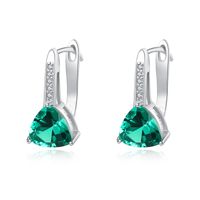 1 Pair Simple Style Geometric Inlay Alloy Artificial Crystal Rhinestones Earrings main image 2