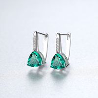 1 Pair Simple Style Geometric Inlay Alloy Artificial Crystal Rhinestones Earrings main image 1