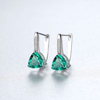 1 Pair Simple Style Geometric Inlay Alloy Artificial Crystal Rhinestones Earrings sku image 1