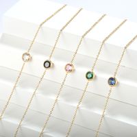 Elegant Simple Style Round Stainless Steel Artificial Rhinestones Bracelets In Bulk main image 1