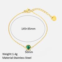 Elegant Simple Style Round Stainless Steel Artificial Rhinestones Bracelets In Bulk main image 5