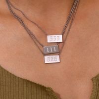 Simple Style Classic Style Number Stainless Steel Necklace main image 2