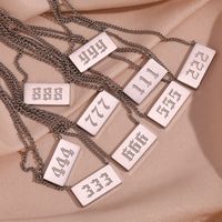 Simple Style Classic Style Number Stainless Steel Necklace main image 1