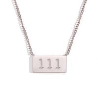 Simple Style Classic Style Number Stainless Steel Necklace sku image 1