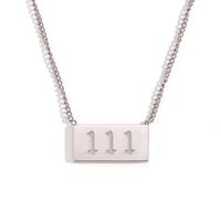 Style Simple Style Classique Numéro Acier Inoxydable Collier sku image 1