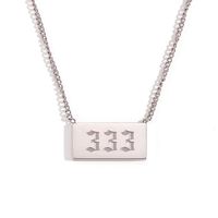 Simple Style Classic Style Number Stainless Steel Necklace sku image 3