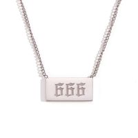 Simple Style Classic Style Number Stainless Steel Necklace sku image 5