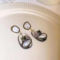 Fashion Heart Shape Flower Butterfly Alloy Inlay Artificial Crystal Zircon Earrings sku image 81