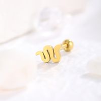 1 Piece Retro Commute Snake Plating Stainless Steel Ear Studs main image 1