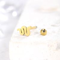 1 Piece Retro Commute Snake Plating Stainless Steel Ear Studs main image 5