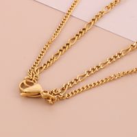 Stainless Steel Titanium Steel 18K Gold Plated Modern Style Plating Heart Shape Layered Necklaces main image 6