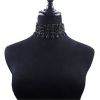 Glam Shiny Water Droplets Alloy Inlay Gem Women's Choker main image 3