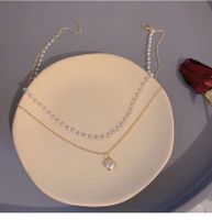 Elegant Retro Round Artificial Pearl Alloy Women's Layered Necklaces main image 5