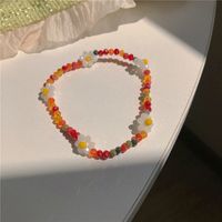 Vacation Flower Beaded Plastic Crystal Women's Bracelets sku image 1