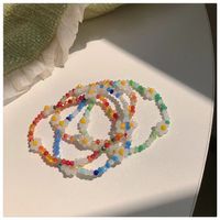 Vacation Flower Beaded Plastic Crystal Women's Bracelets main image 2