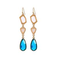 1 Pair Elegant Water Droplets Inlay Alloy Artificial Gemstones Drop Earrings sku image 1