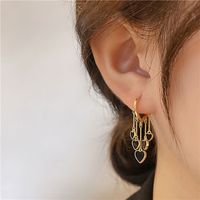 1 Paire Style Classique Forme De Cœur Placage Alliage Des Boucles D'oreilles main image 6