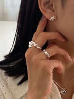 1 Pair Simple Style Starfish Plating Sterling Silver Ear Studs main image 3