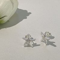 1 Pair Simple Style Starfish Plating Sterling Silver Ear Studs sku image 1