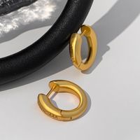 1 Pair Streetwear Solid Color Plating Copper Hoop Earrings sku image 1
