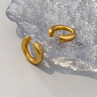 1 Pair Streetwear Solid Color Plating Copper Hoop Earrings main image 1
