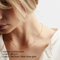 Titanium Steel 14K Gold Plated Rose Gold Plated Simple Style Plating Rectangle Layered Necklaces main image 3