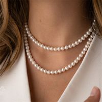 Elegant Round Stainless Steel Imitation Pearl Beaded Plating Women's Necklace main image 1