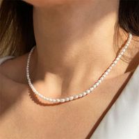 Elegant Round Stainless Steel Imitation Pearl Beaded Plating Necklace main image 6