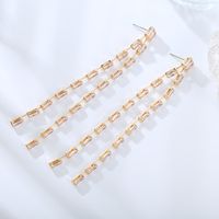1 Pair Casual Classic Style Tassel Plating Inlay Rhinestone Rhinestones Gold Plated Silver Plated Drop Earrings main image 5