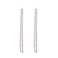1 Pair Casual Classic Style Tassel Plating Inlay Rhinestone Rhinestones Gold Plated Silver Plated Drop Earrings main image 2