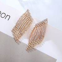 1 Pair Classic Style Shiny Tassel Plating Inlay Rhinestone Rhinestones Gold Plated Silver Plated Drop Earrings main image 5