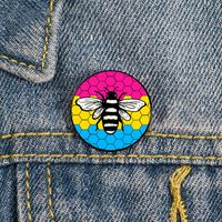 Cute Bee Metal Printing Unisex Brooches main image 5