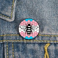 Cute Bee Metal Printing Unisex Brooches sku image 7