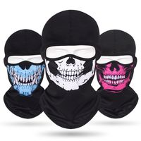 Máscara De Calavera Transpirable Absorbente De Sudor De Secado Rápido, Sombrero De Montar Al Aire Libre Para Hombre Y Mujer, Bufanda De Calavera, Pañuelo De Protección Solar Para Bicicleta main image 3