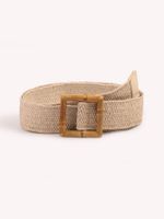 Classic Style Solid Color Nylon Bamboo Handmade Women's Woven Belts sku image 1