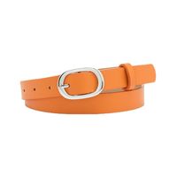 Basic Simple Style Solid Color Pu Leather Alloy Women's Leather Belts main image 5