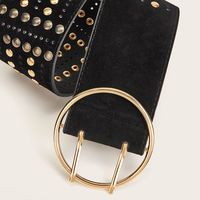 Basic Solid Color Pu Leather Rivet Women's Leather Belts main image 4